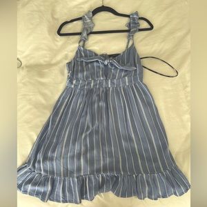 Blue and white dress